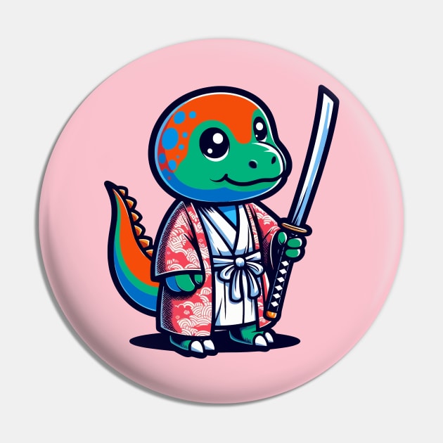 Winsome Samurai Dino Pin by NayaRara