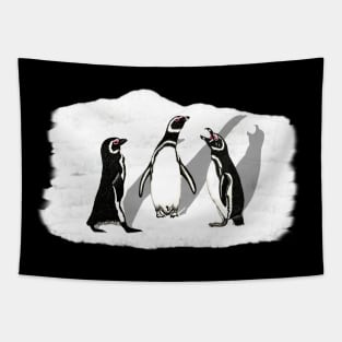 Magellanic Penguins Drawing Tapestry