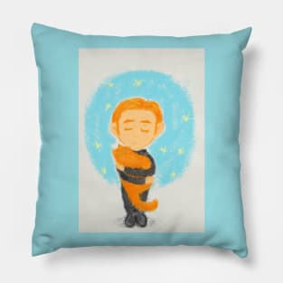 Little Hux with his cat Pillow