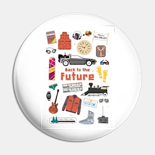 Back to the future paper cut objects Pin