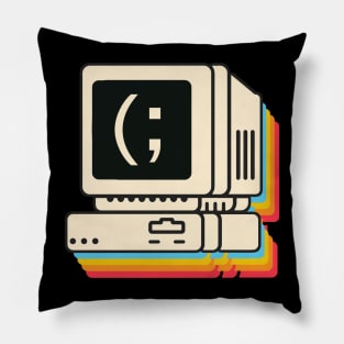 Retro Computer Colorful Pillow