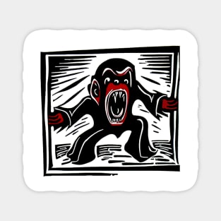 Screaming monkey in a suit Magnet