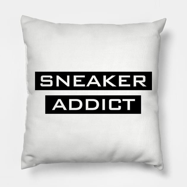 Sneaker Addict Strips blk Pillow by Tee4daily