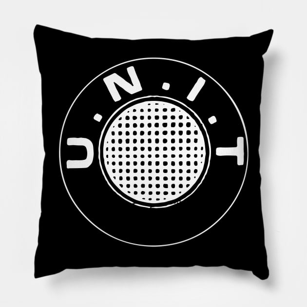 Doctor Who - UNIT - Faded Pillow by GraphicTeeShop