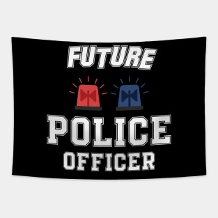 Kids Future Police Officer Fun Novelty Tapestry