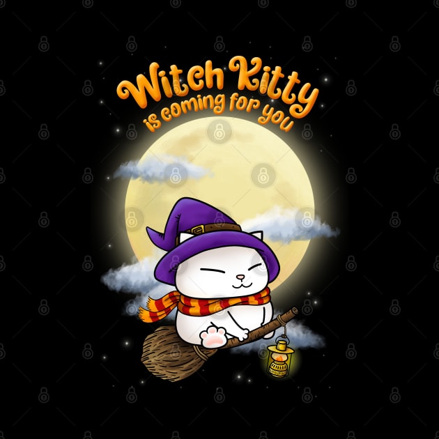 Halloween Witch Kitty by Takeda_Art