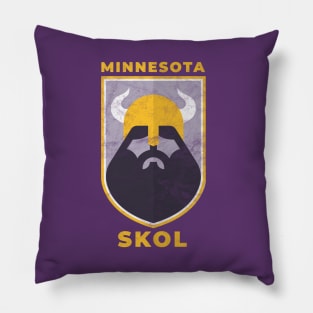 Modern Minnesota Vikings Football Tailgate Party Design Pillow