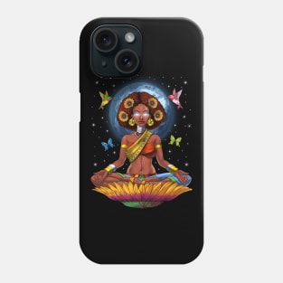 African Woman Hippie Yoga Phone Case