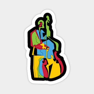 Bassist Colorful Pop Art Style Magnet