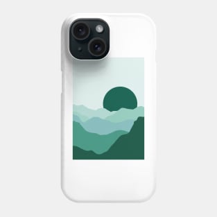 Modern Green Mountains Phone Case