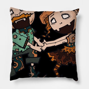 Zombie Cute Dancing Couple Pillow