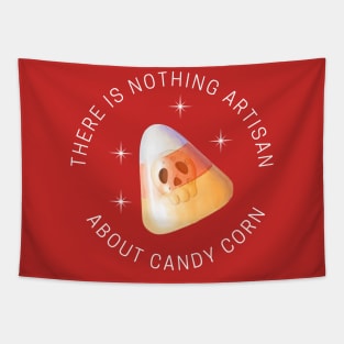 Candy Corn Hate Funny Halloween gift skull Tapestry