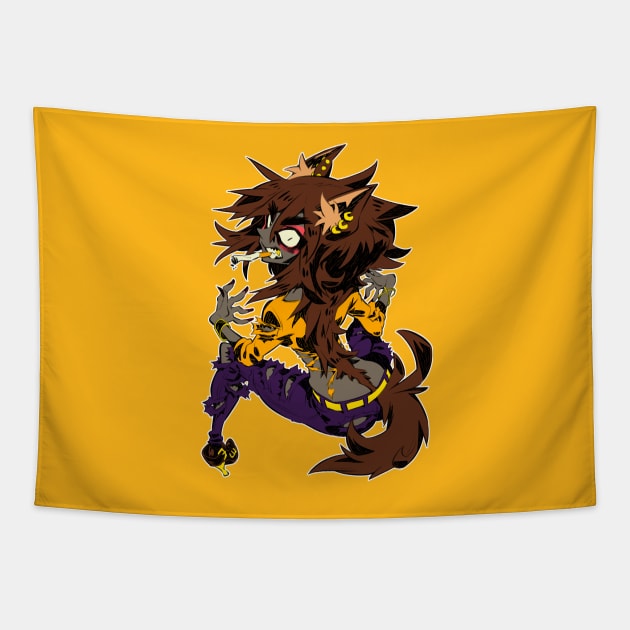 Werewolf girl Tapestry by Rafchu