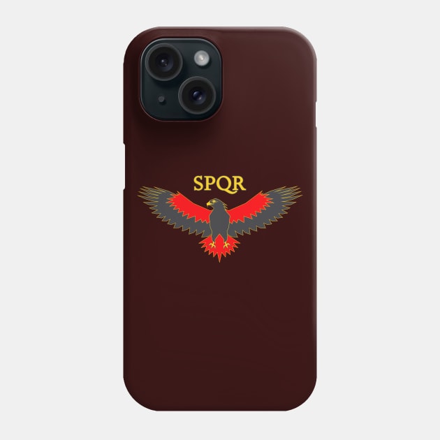 SPQR Stylized Roman Golden Eagle Phone Case by Runesilver