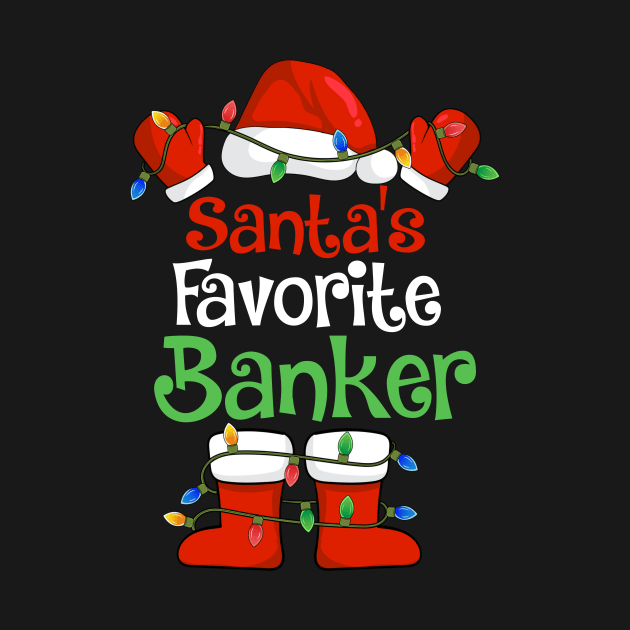 Santa's Favorite Banker Funny Christmas Pajamas by cloverbozic2259lda