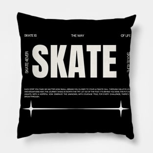 Skateboard Typhography streetwear gift Pillow