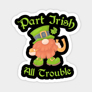 Part Irish All Trouble Leprechaun St Patrick's Day Magnet