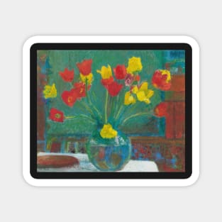 bouquet of tulips 1960 - Cuno Amiet Magnet