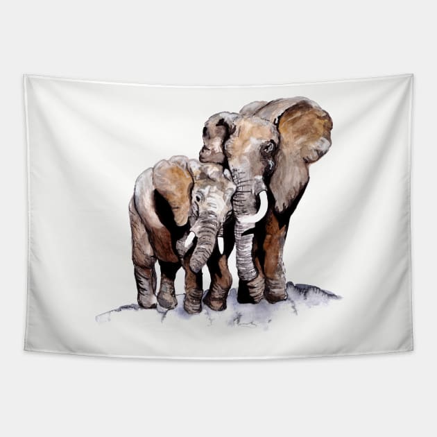 Elephants Tapestry by Bridgetdav