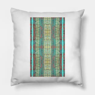 Fijian Tapa Cloth 82 by Hypersphere Pillow