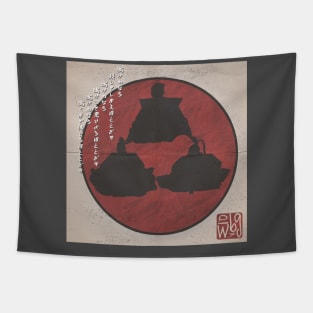 3 Samurai Bird Tapestry