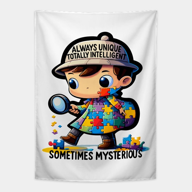 Autism Awareness Detective: Mind Body Balance Tapestry by maknatess