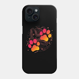 Paw Print Gradient Look Phone Case