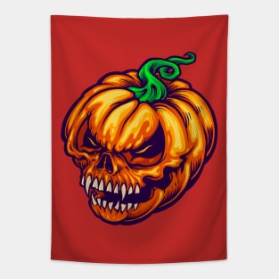 skull pumpkin Tapestry