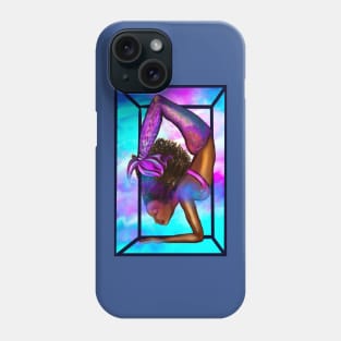 Mermaid handstand in frame Coco the Magical rainbow mermaid doing an underwater handstand. Afro hair and caramel brown skin Phone Case