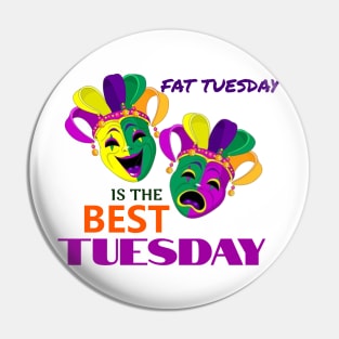 Mardi Gras Fat Tuesday Colorful Pin