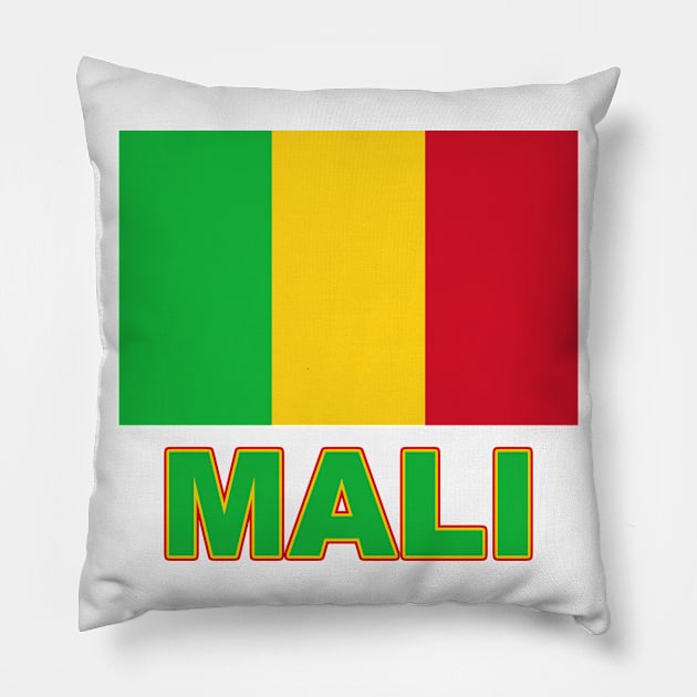 The Pride of Mali - Mali National Flag Design Pillow by Naves