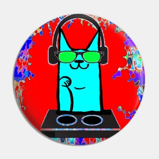 Cat Night Club Graffiti Pin