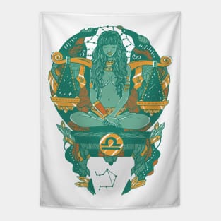 Mountain Green Libra Beauty Tapestry