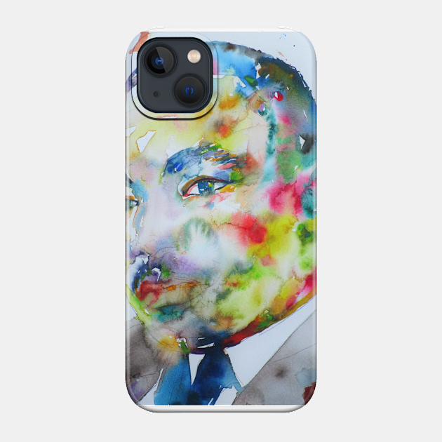 MARTIN LUTHER KING Jr. - watercolor portrait .2 - Martin Luther King Jr - Phone Case