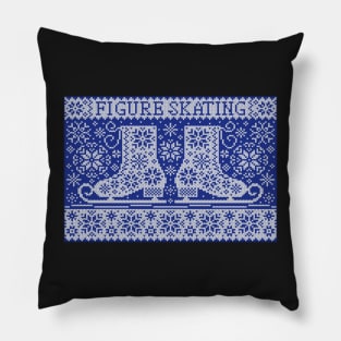 Knitted jacquard pattern figure skating Pillow