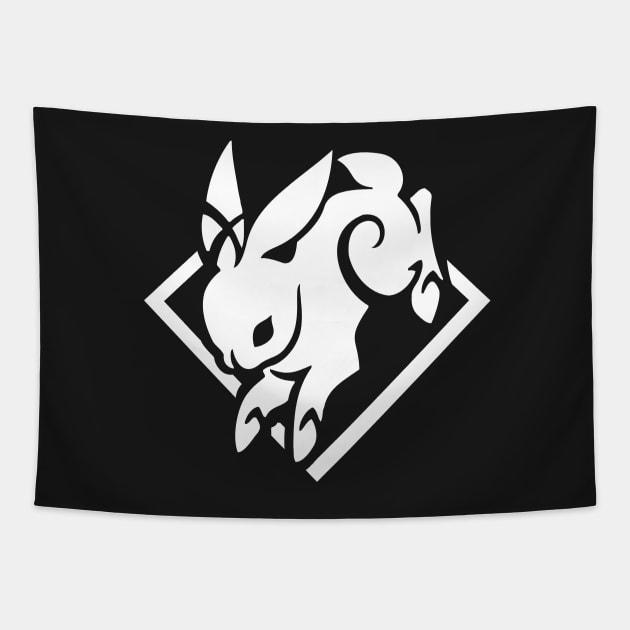 Genshin Impact Amber Emblem - White Tapestry by GachaSlave