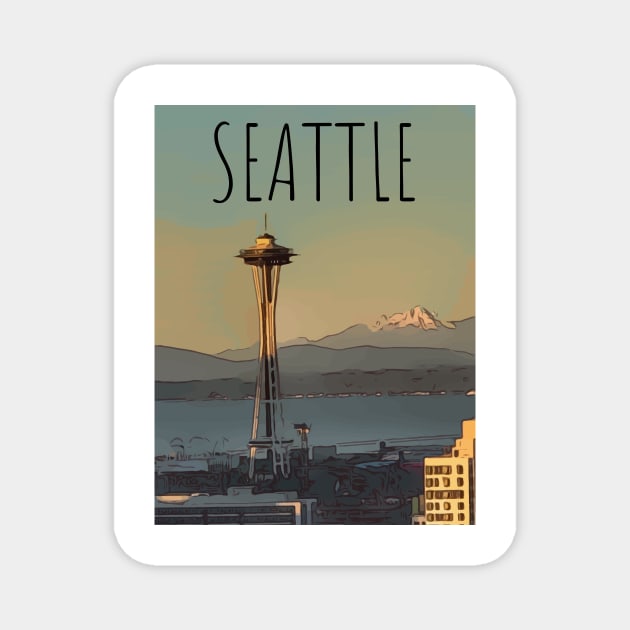 Seattle Magnet by WelshDesigns