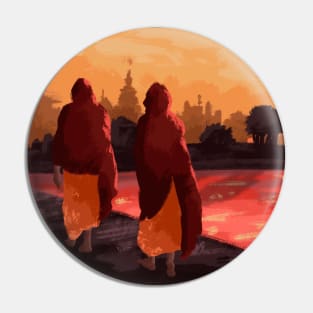 Monks by the River Pin