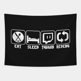 EAT SLEEP TWITCH REPEAT Tapestry