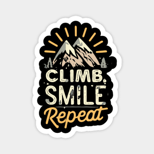 Free Climbing Boulderer Mountain Rock Bouldering Climber Gym Retro Magnet