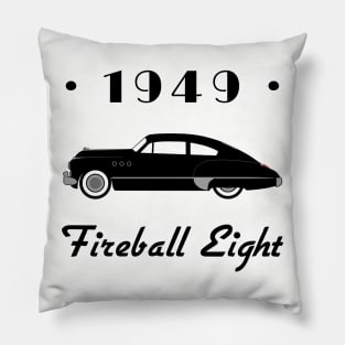 1949 Fireball Eight - basic black Pillow