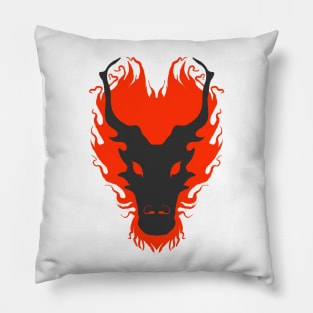 Red dragon head Pillow