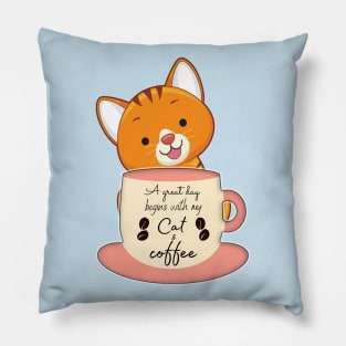 Funny Cat Lover Coffee Mug Pillow