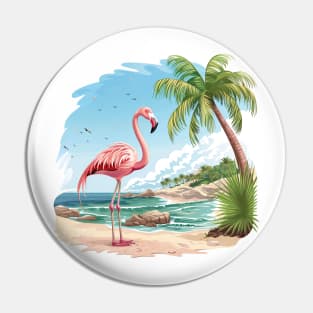 Flamingo Lovers Summer Vibes Pin