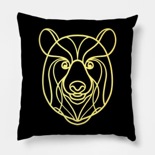 Bear line art Pillow