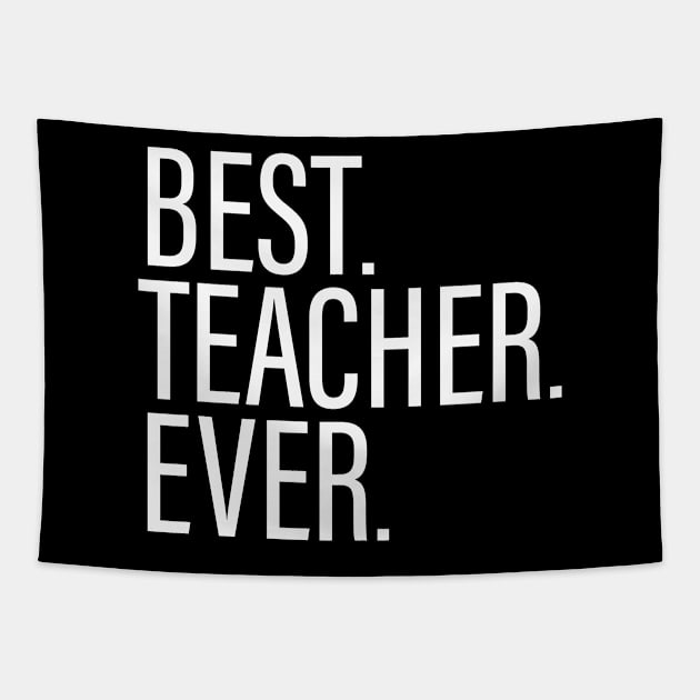 Best Teacher Ever Black Tapestry by BijStore