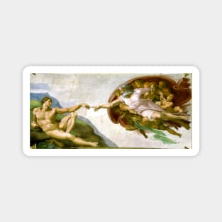 The Creation of Adam Painting by Michelangelo Sistine Chapel Magnet