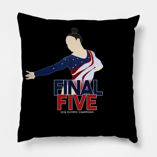 FINAL FIVE - USA GYMNASTICS OLYMPIC CHAMPS Pillow by jordynslefteyebrow