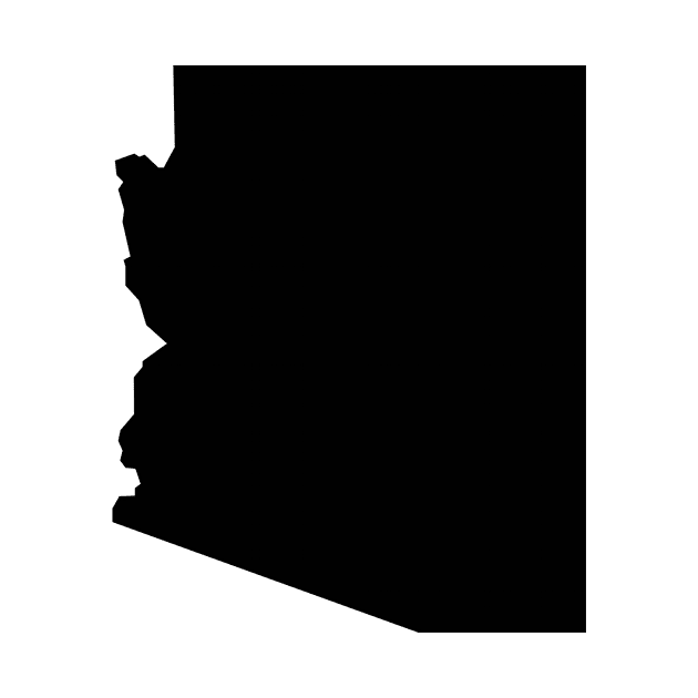 Arizona map in black by Creative Art Store