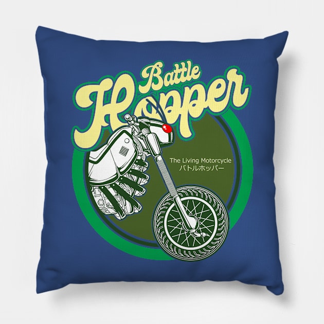 battle hopper Pillow by VisualNoise